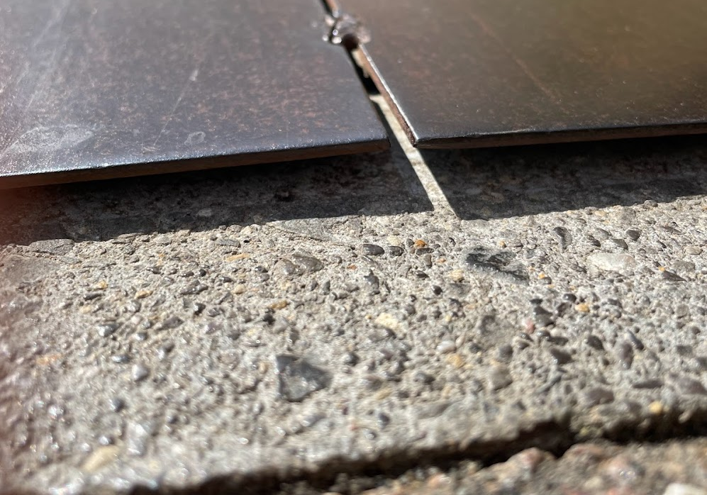 Bumpy joins between ramp and ground